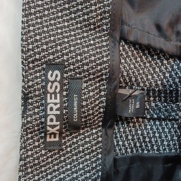 Express Woman's Casual Black & White Tweed Looking Casual Warm Pants Cuffed sz8 - Picture 5 of 11